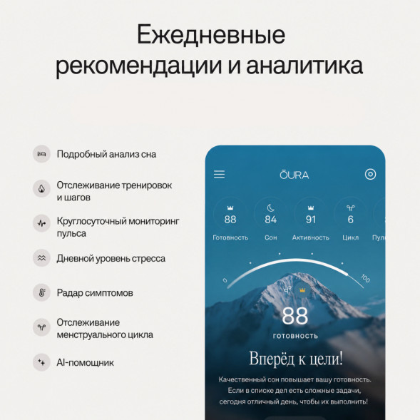 Умное кольцо Oura Ring 5 (размер 8), золотой/Gold в Ульяновске