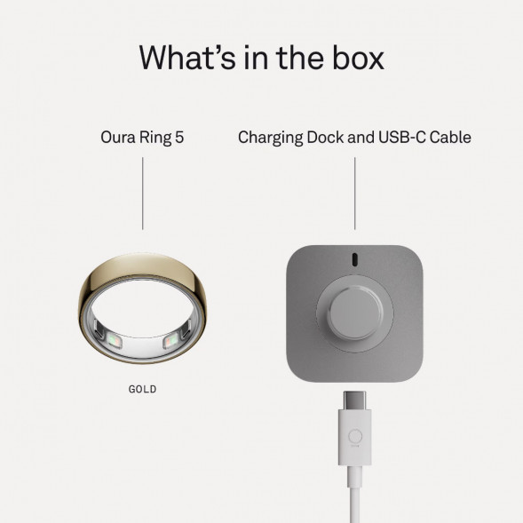 Умное кольцо Oura Ring 5 (размер 8), золотой/Gold в Ульяновске