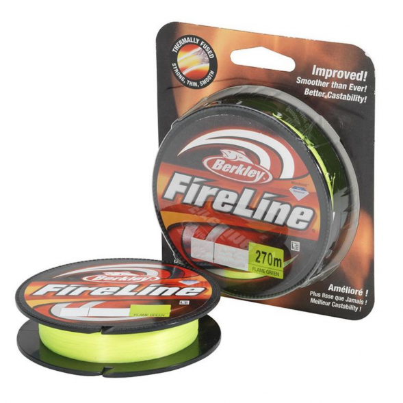 Леска Berkley FireLine 0,12mm 6,8kg 270m, Flame Green (зелёный неон) в Ульяновске