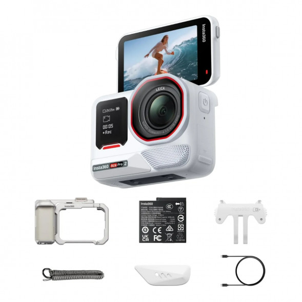 Экшн-камера Insta360 Ace Pro 2 Single Battery Xplorer Bundle, Arctic White в Ульяновске