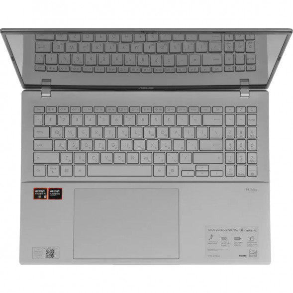 Ноутбук ASUS VivoBook S16 M3607KA-SH131 (16&amp;quot;, OLED, AMD Ryzen AI 5 330 2ГГц, 4 ядра, 16ГБ DDR5, 512ГБ SSD, AMD Radeon 820M, без ОС), серебристый в Ульяновске