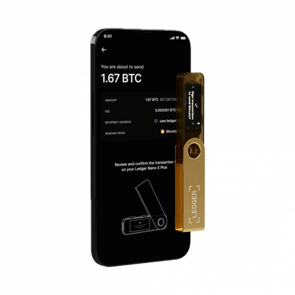 Криптокошелек Ledger Nano S Plus 1 шт., золотой в Ульяновске