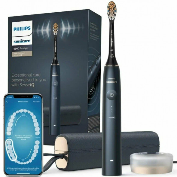 Звуковая зубная щетка Philips Sonicare 9900 Prestige HX9992, темно-синий в Ульяновске
