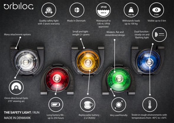 Фонарь для собак Orbiloc Dog Dual Signal Colours, красный в Ульяновске