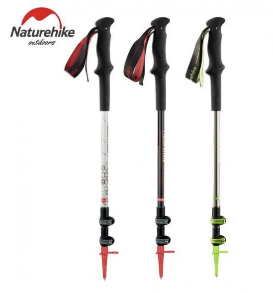 Треккинговая палка Naturehike 135 см, 1шт., серый/зеленый в Ульяновске