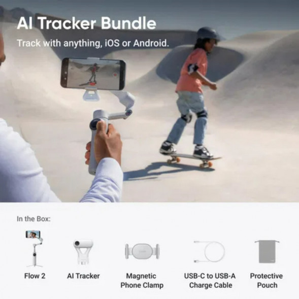 Стабилизатор Insta360 Flow 2 AI Tracker Bundle, Stone Gray в Ульяновске