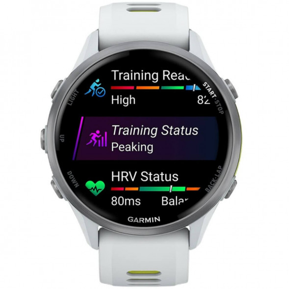 Умные часы Garmin Forerunner 970 Titanium Whitestone/Translucent Amp Yellow Band 010-02969-11 в Ульяновске