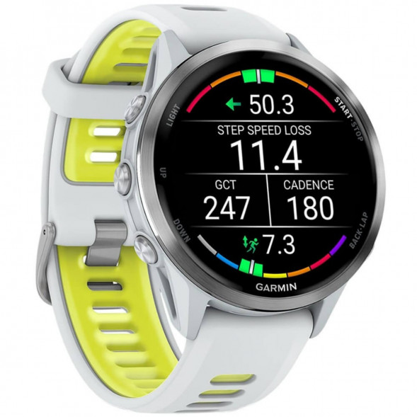 Умные часы Garmin Forerunner 970 Titanium Whitestone/Translucent Amp Yellow Band 010-02969-11 в Ульяновске