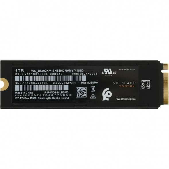 SSD накопитель Western Digital WD Black SN850X NVMe, 1TB (WDS100T2XHE) в Ульяновске