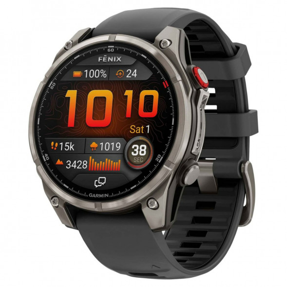 Умные часы Garmin Fenix 8 PRO, 47 мм, AMOLED, Sapphire, Titanium with Graphite/Black Silicone Band 010-03198-10 в Ульяновске