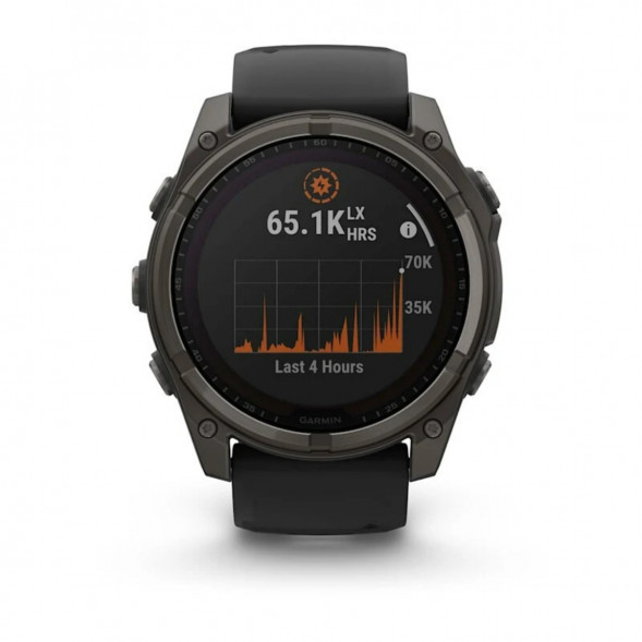 Умные часы Garmin Fenix 8, 51 мм, Solar, Sapphire Carbon Gray DLC Titanium with Black/Pebble Gray Silicone 010-02907-10 в Ульяновске
