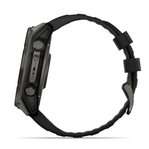 Умные часы Garmin Fenix 8, 51 мм, Solar, Sapphire Carbon Gray DLC Titanium with Black/Pebble Gray Silicone 010-02907-10 в Ульяновске