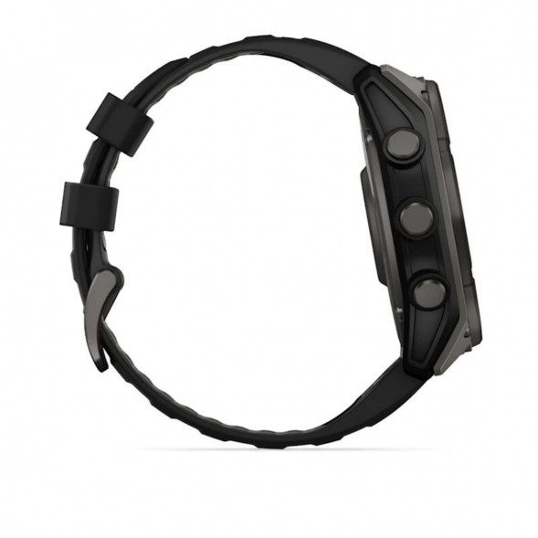 Умные часы Garmin Fenix 8, 51 мм, Solar, Sapphire Carbon Gray DLC Titanium with Black/Pebble Gray Silicone 010-02907-10 в Ульяновске