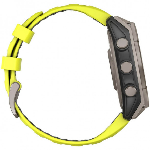 Умные часы Garmin Fenix 8, 51 мм, Solar, Sapphire Titanium with AMP Yellow/Graphite Silicone Band 010-02907-20 в Ульяновске