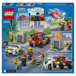 Конструктор LEGO City Fire 60319 Пожарная бригада и полицейская погоня