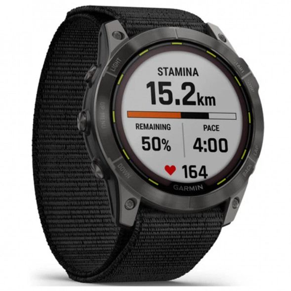 Умные часы Garmin Enduro 2 угольно-серый DLC титановый с нейлоновым ремешком UltraFit 010-02754-01 в Ульяновске