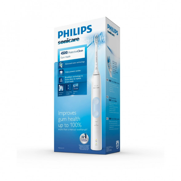 Электрическая звуковая зубная щетка Philips Sonicare ProtectiveClean 4500, White в Ульяновске