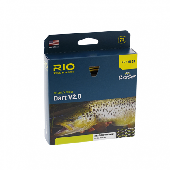 Леска RIO Premier Dart V2.0 Float WF7F/S3, Black/Yellow/Blue/Orange в Ульяновске